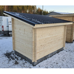 3x2m täydellinen laavupaketti puuosilla, peltikatolla tai palahuopakatolla heti varastosta.