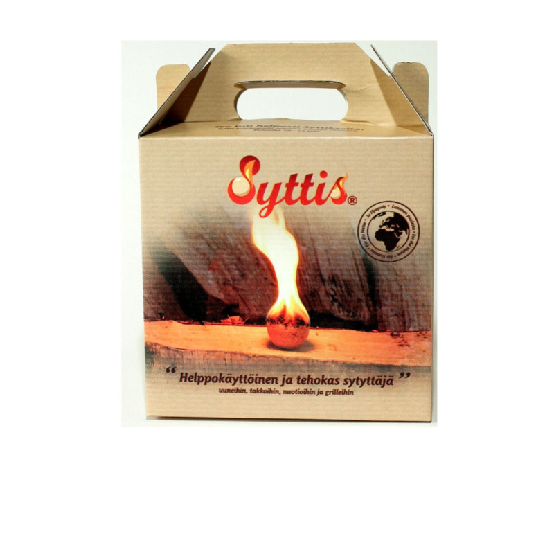 Sytytyspallo 80kpl rasia puuvirrat.fi verkkokaupasta helppoon sytyttämiseen
