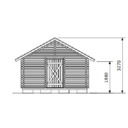 4x5m höylähirsi varasto pariovilla, aitta, piharakennus, vierasmaja puuvirrat.fi verkkokaupasta