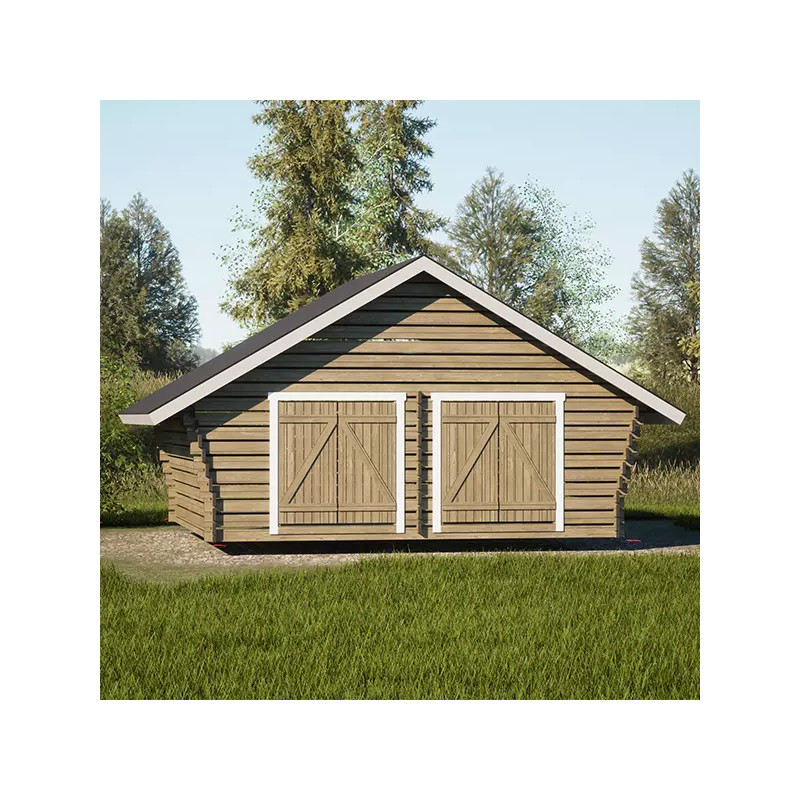 Rakoseinäinen tilava piharakennus. Se sopii erinomaisesti varastoksi, puiden säilytykseen tai moottorikelkalle.