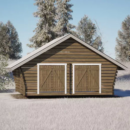 Rakoseinäinen tilava piharakennus. Se sopii erinomaisesti varastoksi, puiden säilytykseen tai moottorikelkalle.