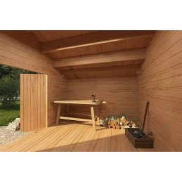 HÖYLÄHIRSIVARASTO 3X3M VINOSEINÄLLÄ