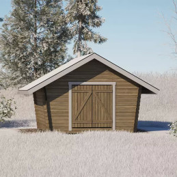 HÖYLÄHIRSIVARASTO 3X3M VINOSEINÄLLÄ