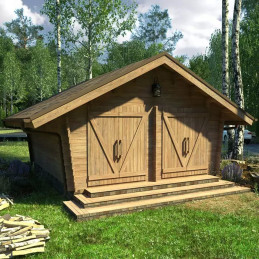 HÖYLÄHIRSIVARASTO 4X5M VINOSEINÄINEN