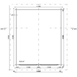 HÖYLÄHIRSIVARASTO 4X5M ILMAN OVIAUKKOA