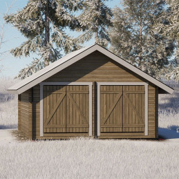 HÖYLÄHIRSIVARASTO 4X5M ILMAN OVIAUKKOA