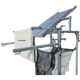 Säkkiteline Tupla Heikki tukeva säkkiteline monipuolisilla säädöillä 1m3-1,5m3 kokoisille säkeille ja roskanerottelijalla