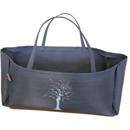 Suomalainen tummanharmaa riihi kestokassi puuvirrat.fi verkkokaupasta paperikoneviirasta nopealla toimituksella