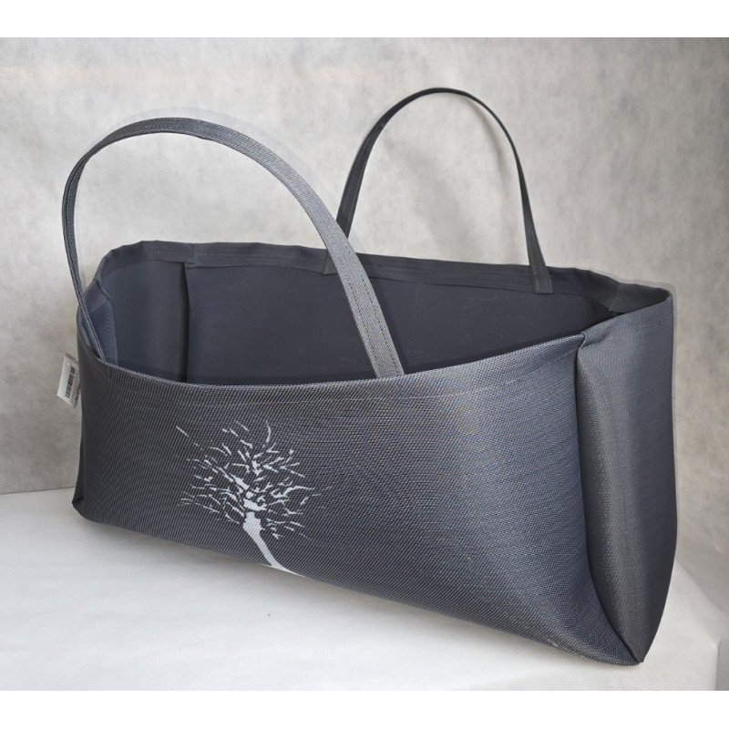 Suomalainen tummanharmaa riihi kestokassi puuvirrat.fi verkkokaupasta paperikoneviirasta nopealla toimituksella