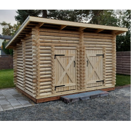 4x3m pulpettikattoinen liiteri ja varasto valmispaketti  Puuvirrat.fi verkkokaupasta helposti