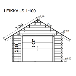 Autotalli AT22L 22 m² – Lapin Punahonka | Puuvirrat