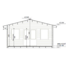 Vierasmaja V-XXL 25m² – Lapin punahonka | Puuvirrat