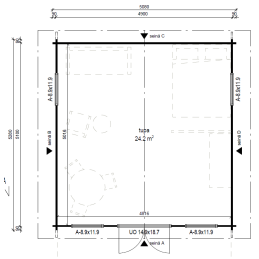 Vierasmaja V-XXL 25m² – Lapin punahonka | Puuvirrat