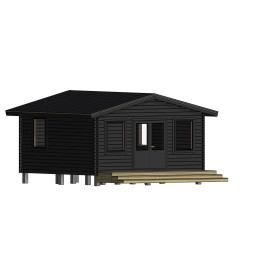 Vierasmaja V-XXL 25m² – Lapin punahonka | Puuvirrat