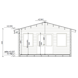 Vierasmaja V-XL 20m² – Hirsinen vierasmaja | Puuvirrat