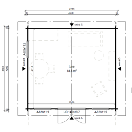 Vierasmaja V-XL 20m² – Hirsinen vierasmaja | Puuvirrat