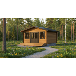 Vierasmaja V-L 16m² – Lapin punahonka | Puuvirrat