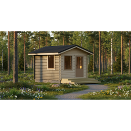 Vierasmaja V-M 10m² – Hirsinen vierasmaja | Puuvirrat