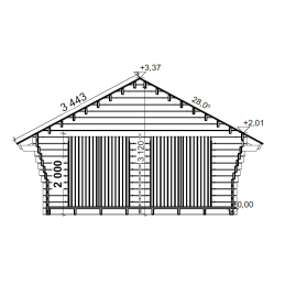 HIRSILATO R-XL (20M²) RAKOMALLINEN PIHAVARASTO | Puuvirrat