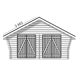 HIRSILATO R-XL (20M²) RAKOMALLINEN PIHAVARASTO | Puuvirrat