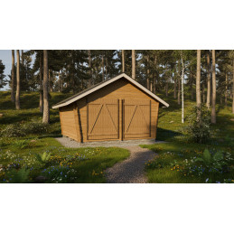 LP GARDEN U-L (16 M²) VINOUMPISEINÄINEN PIHAVARASTO | Puuvirrat