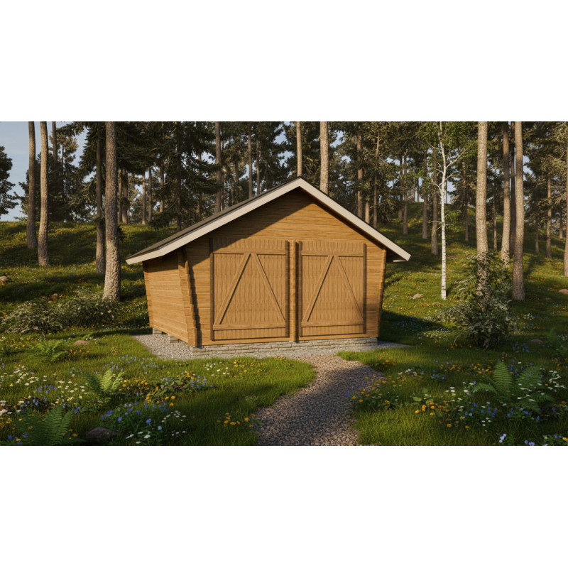 LP GARDEN U-L (16 M²) VINOUMPISEINÄINEN PIHAVARASTO | Puuvirrat
