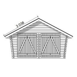 LP GARDEN U-L (16 M²) VINOUMPISEINÄINEN PIHAVARASTO | Puuvirrat