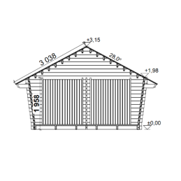 LP GARDEN U-L (16 M²) VINOUMPISEINÄINEN PIHAVARASTO | Puuvirrat