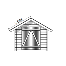 LP GARDEN S-S (6,7 M²) SUORASEINÄINEN PIHAVARASTO | Puuvirrat
