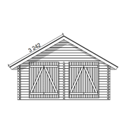 LP Garden S-XL 20 m² suoraseinäinen pihavarasto – punahonka