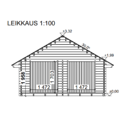 LP Garden S-XL 20 m² suoraseinäinen pihavarasto – punahonka