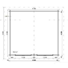 LP Garden S-XL 20 m² suoraseinäinen pihavarasto – punahonka