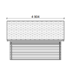 LP Garden S-XL 20 m² suoraseinäinen pihavarasto – punahonka