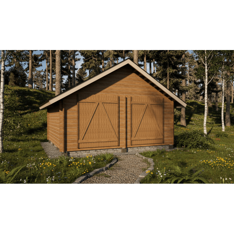 LP Garden S-XL 20 m² suoraseinäinen pihavarasto – punahonka