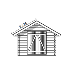 LP Garden S-M 10,5 m² suoraseinäinen pihavarasto – punahonka