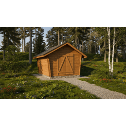 LP Garden U-M 10,5 m² vinoumpiseinäinen pihavarasto – punahonka