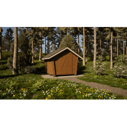 LP Garden U-S 6,3 m² vinoumpiseinäinen pihavarasto – punahonka