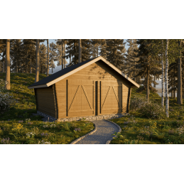 LP Garden U-XL 19,3 m² vinoumpiseinäinen pihavarasto – punahonka