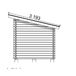 Hirsilato P-M 10 m² pulpettikatto pihavarasto – moderni design
