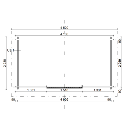 Hirsilato P-S 8 m² pulpettikatto pihavarasto – moderni piharakennus