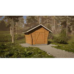 Hirsilato R-S 6 m² rakomallinen pihavarasto – polttopuuvarasto