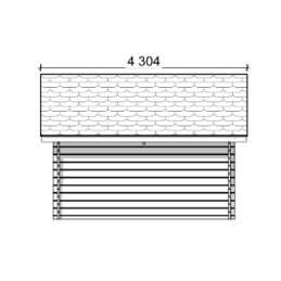 Hirsilato R-M 10 m² rakomallinen pihavarasto – polttopuuvarasto