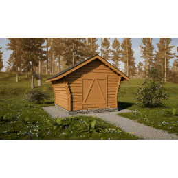 Hirsilato R-M 10 m² rakomallinen pihavarasto – polttopuuvarasto