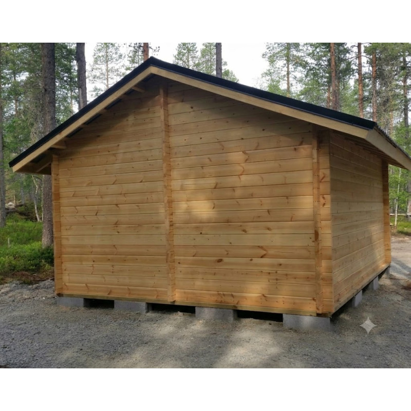 4x5m höylähirsi varasto pariovilla, aitta, piharakennus, vierasmaja puuvirrat.fi verkkokaupasta