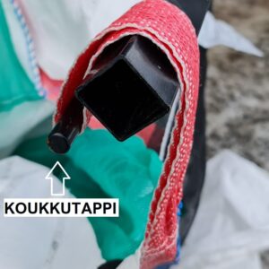 SÄÄDETTÄVÄ SÄKKITELINE KOUKUILLA