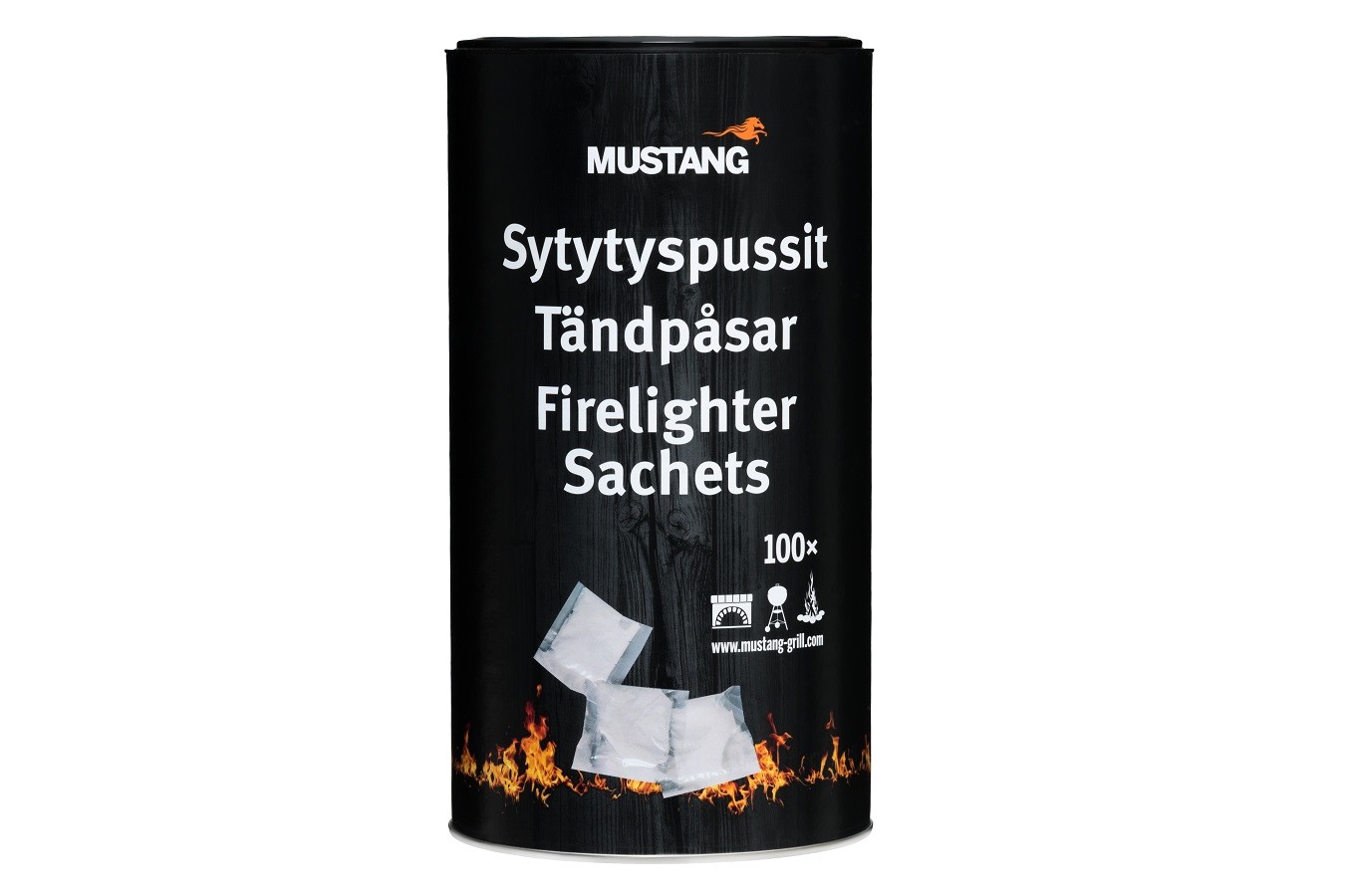 MUSTANG SYTYTYSPUSSI 100KPL HAJUTON