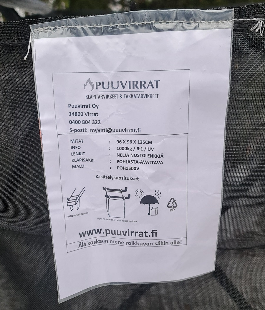 POHJASTA AVATTAVA TÄYSVERKKO SÄKKI 1,5m3
