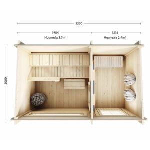 LILLEVILLA SAUNA PALOVESI 6,6M2