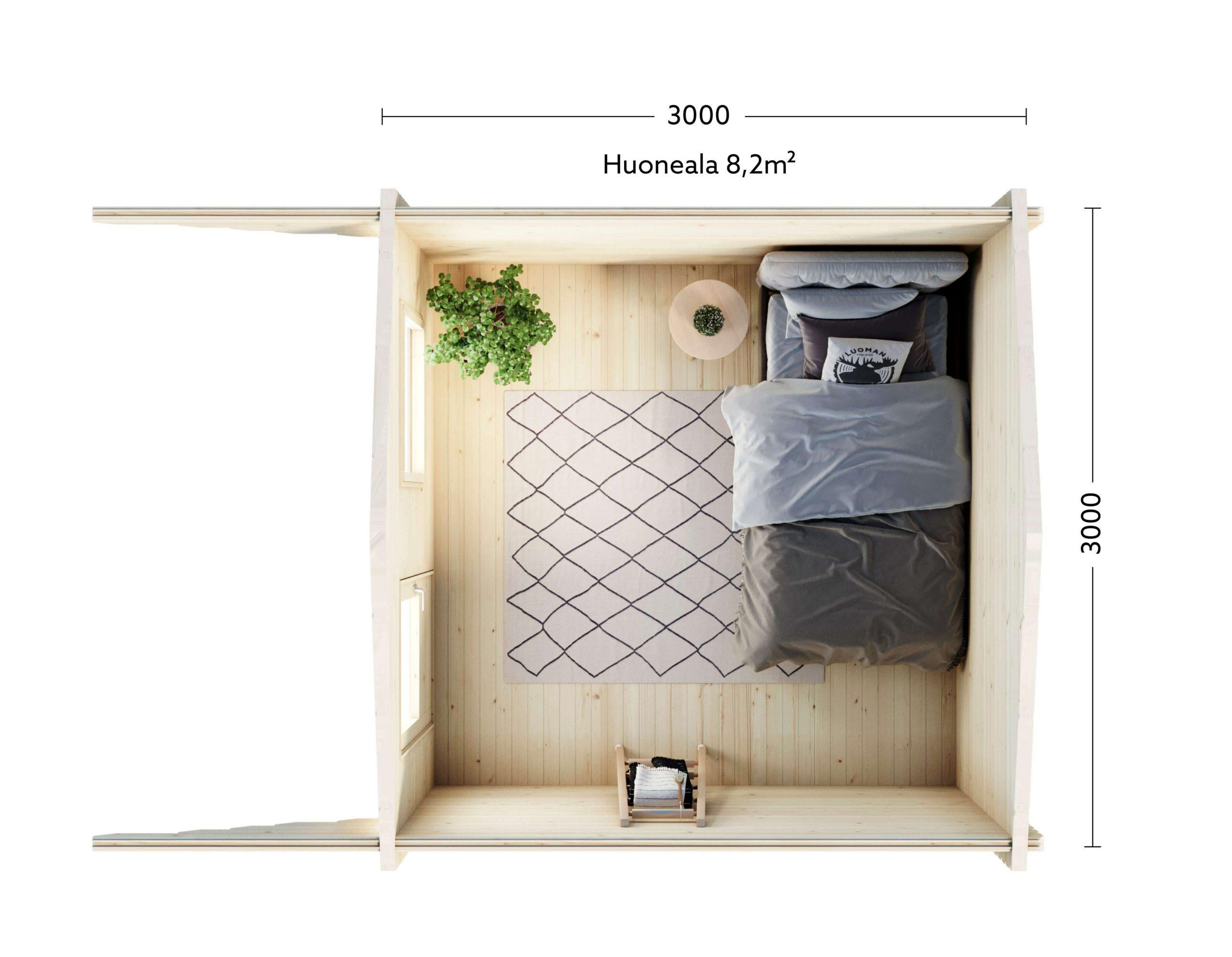 LUOMAN PEIPPO PIHARAKENNUS 3X3M