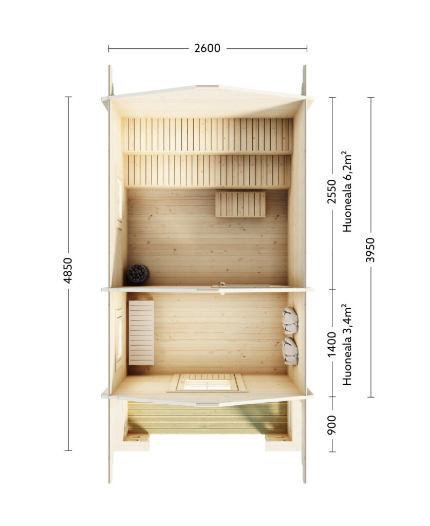 LILLEVILLA TULILAMPI SAUNA 10,3M2